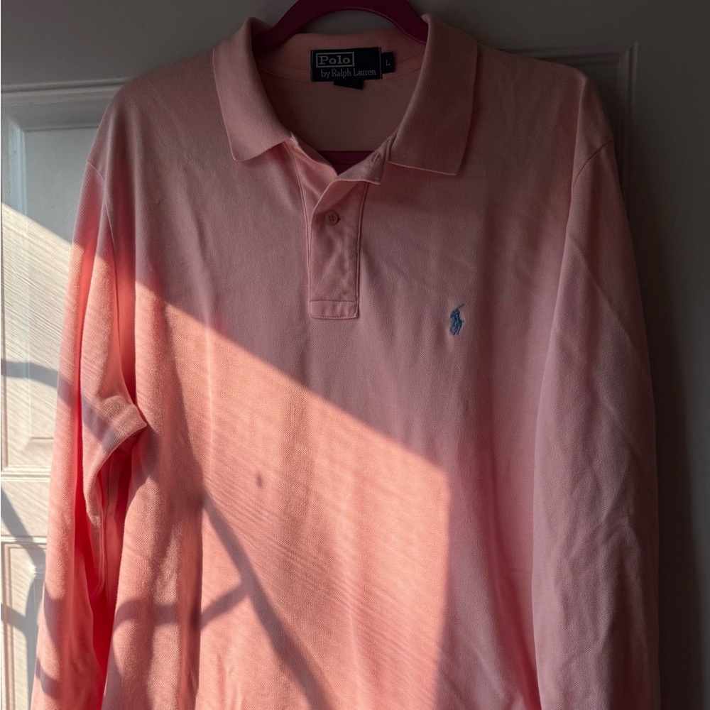 Vintage Polo Ralph Lauren Rugby Jersey Long sleeve Pink size L